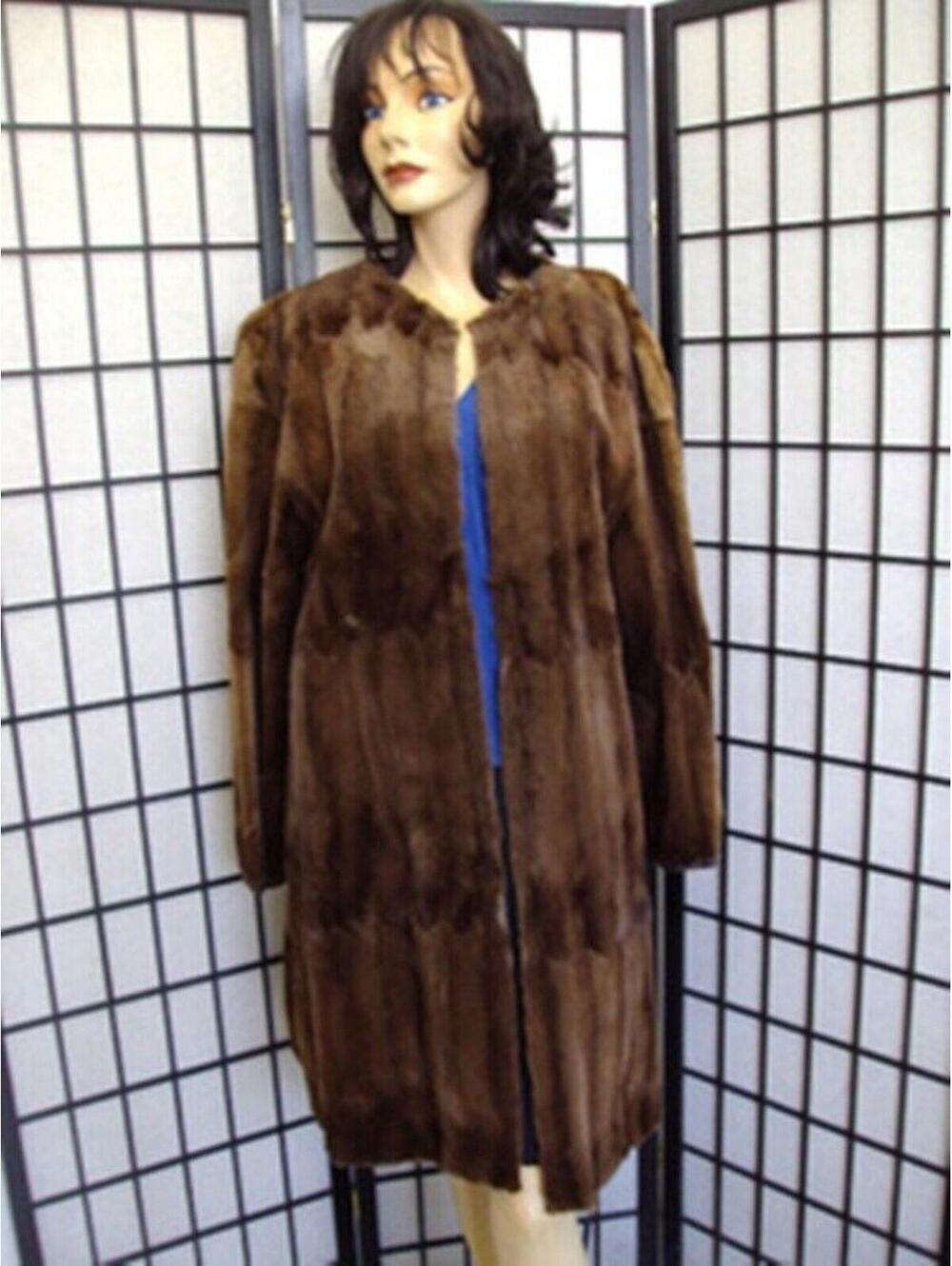 REFURBISHED NEW SHEARED SQUIRREL FUR JACKET COAT WOMEN WOMAN SIZE 8-10 MEDIUM